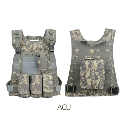 Tactical MOLLE Vest – Adjustable Military-Style Plate Carrier with Pouches